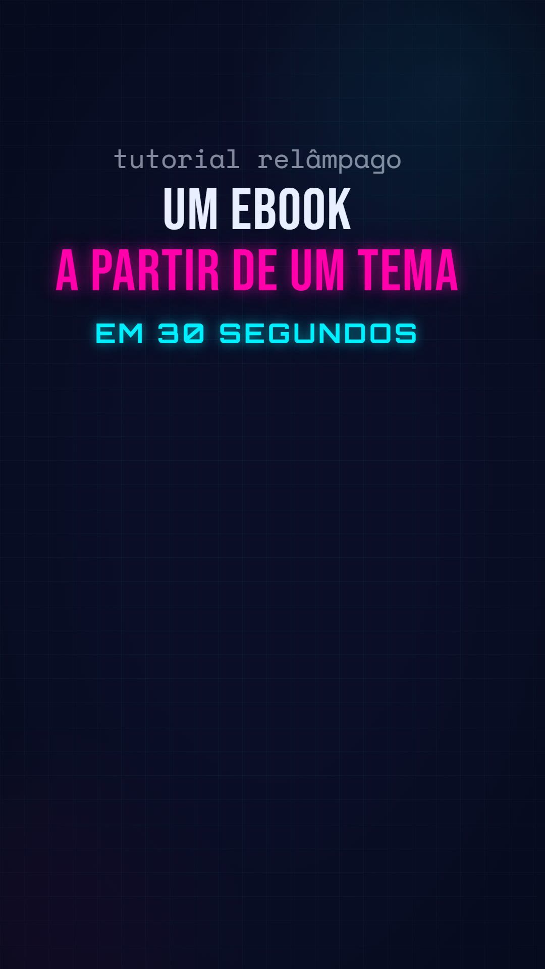 Prévia: E-book a partir de um tema